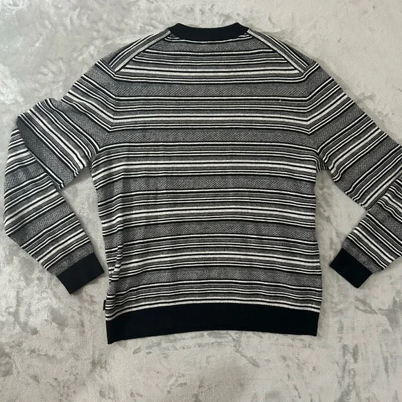 Ted Baker cashmere wool blend striped crew neck sweater - Picture 8 of 13